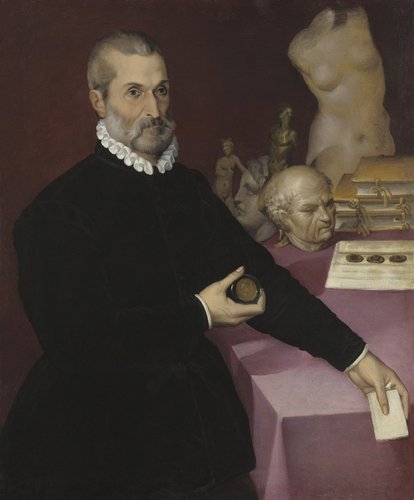 &quot;Retrato de un coleccionista&quot;, de Bartolomeo Passerotti. Óleo sobre tela, 125 x 80 cm