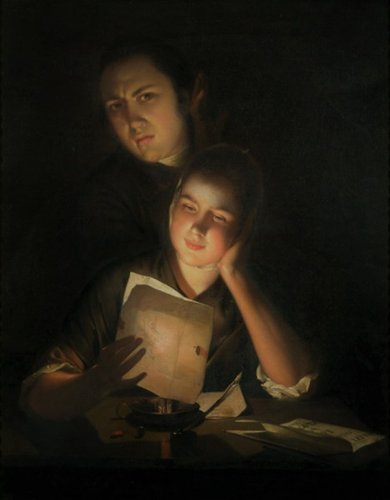 &quot;Niña leyendo una carta a la luz de una vela&quot; (1761), de Joseph Wright de Derby. Óleo sobre lienzo, 88.9 x 69.8 cm