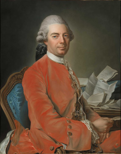Retrato de Johann Graf Fries (1762), atribuido a Alexander Roslin. Pintura al pastel sobre papel y este sobre lienzo, 92 x 67.3 cm