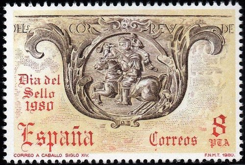 España, 1980. Día del sello. Calcografía y offset