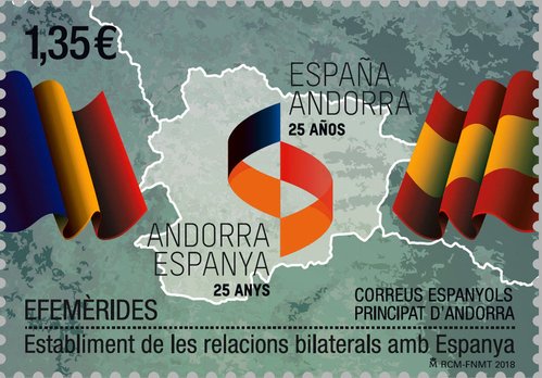 Andorra. 2018-06-05. Efemérides. 25 anys establiment de relacions amb Espanya. Boceto.jpg