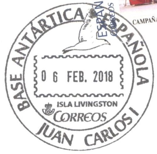 Matasellos turístico. Base Antártica Española Juan Carlos I. 2018-02-06. Baja.jpeg