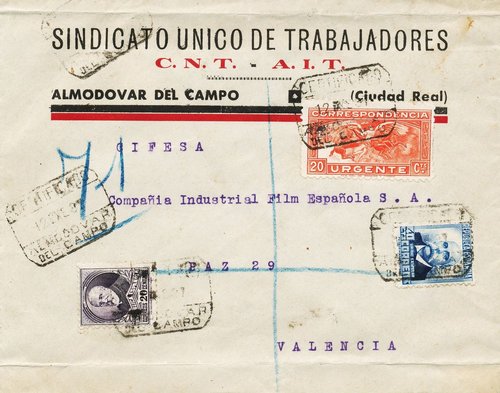 Estaciones. Valencia. Norte Sucursal nº 7. 1937-01-14. Carta. Anverso.jpg
