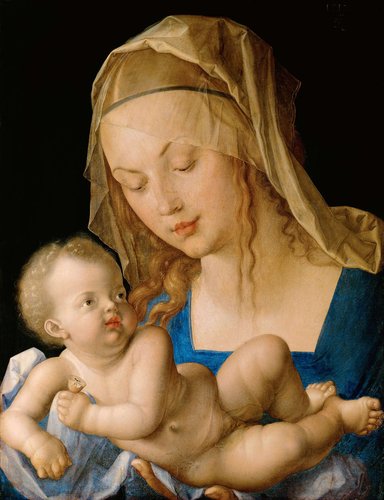 “Virgen María con niño” (1512), de Albrecht Dürer. Óleo sobre tabla, 49 x 37 cm. Museo de Historia del Arte de Viena
