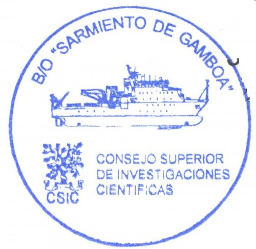 Correo Polar. 2018-19. XXXII Campaña Antártica. Sobre. Anverso. Marca Sarmiento de Gamboa. Consejo. Baja.jpg