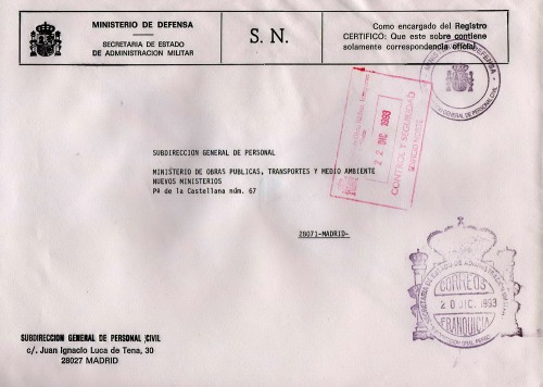 FRAN MIL Madrid Secretaria del Estado de Administracion Militar Sub Personal 1993 r.jpg