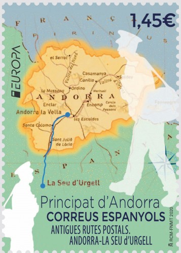 Andorra. 2020-05-14. Era el 2020-04-23. Europa. Antigues rutes postals. Andorra- La Seu. Boceto. Baja.jpg