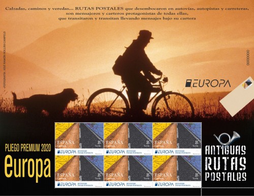 2020-05-14. Era el 2020-04-23. Europa. Antiguas Rutas Postales. Pliego Premium. Boceto.jpg