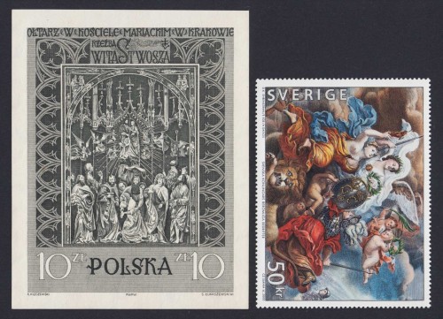 Comparación real entre el sello de Łukaszewski (1960) y el de Slania (2000)