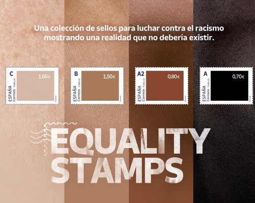 España, 2021. Equality Stamps. Imagen de la promoción real de Correos