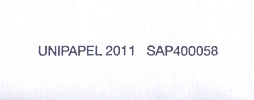 SAP400058. S.188. Unipapel 2011. Reverso. Detalle 2.jpg