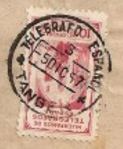 sellos benéficos de Tánger, usados sobre recibos de telegramas de los años 1958 det.jpg