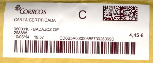 Etiqueta digital. 298888. 0600010 - Badajoz OP. Carta certificada. 4,45. 3,9x10,2. 2014-06-10.jpg