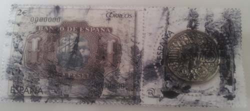 dos sellos de 2€ cada uno