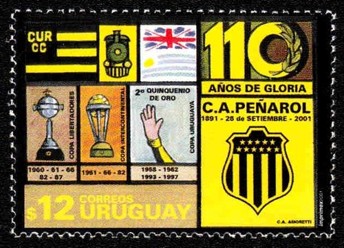 110 Aniversario del Club Atlético Peñarol (1891-2001). Emisión: 2001.