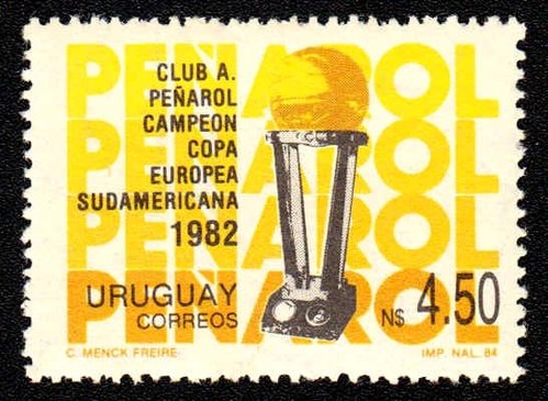 CA Peñarol. Campeón de la Copa Europea Sudamericana de 1982. Emisión: 1984