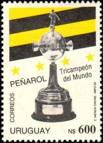 CA Peñarol. Homenaje a las 3 Copas Internacionales ganadas. Emisión: 1992.