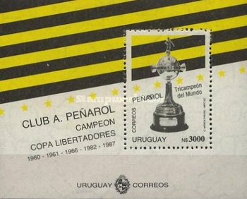 CA Peñarol. Homenaje a las 3 Copas Internacionales ganadas. Emisión: 1992.
