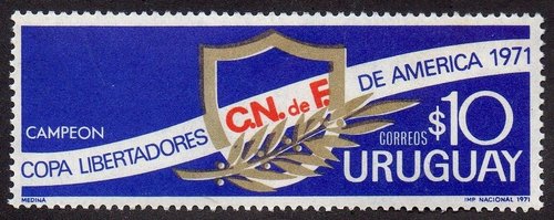 Club Nacional de Football. Campeón de la Copa Libertadores 1971. Emisión: 1971.