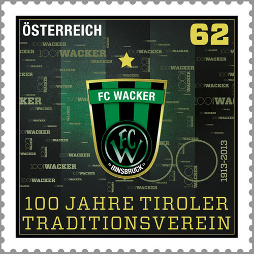 FC Wacker Innsbruck. Centenario: 1913-2013. Emisión: 2013.
